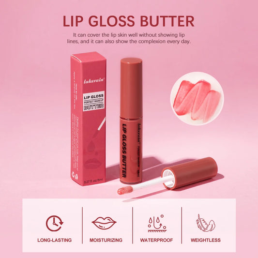 Butter Non-stick Cup Gloss Lip Gloss Moisturizing Mirror Lip Gloss Lasting Color Lip glaze Dye Lip Liquid Makeup For Women 8ml