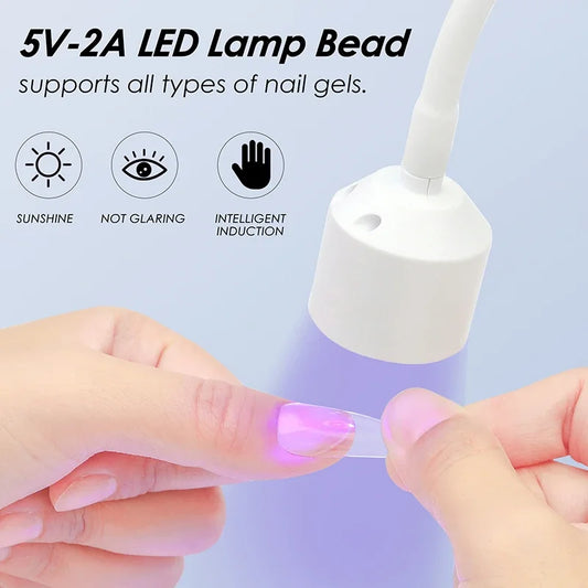 Lampe UV LED ongles pliable – Sèche-vernis gel rapide, rechargeable USB